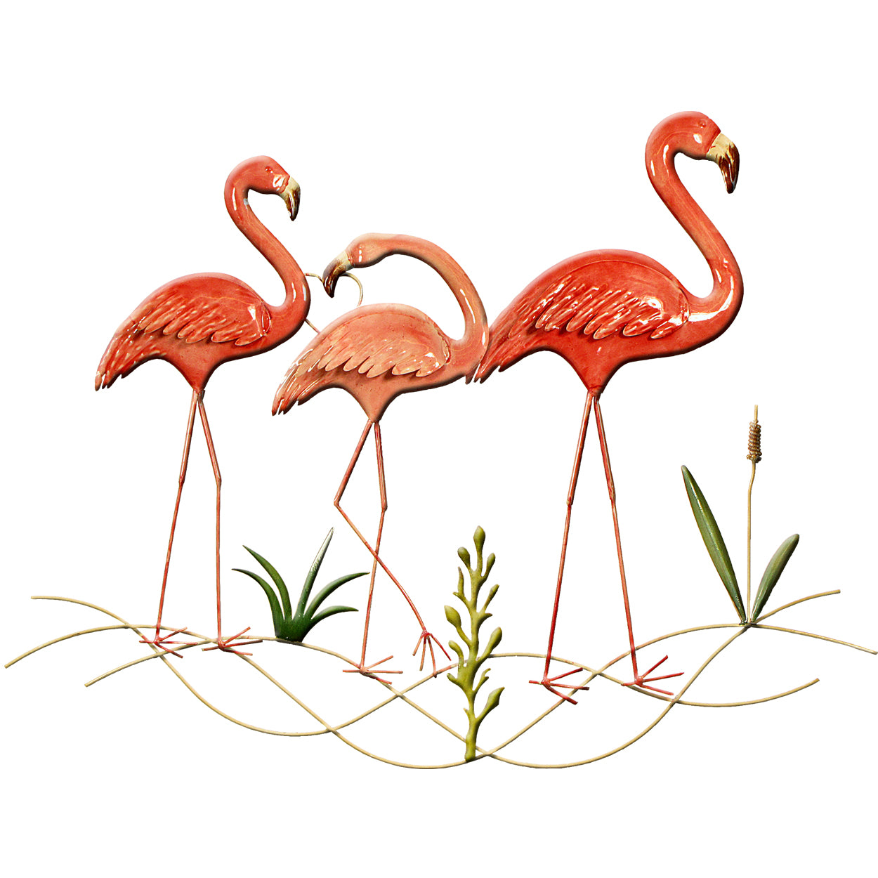 2050904: Metal Wall Art "Pretty Flamingo"
