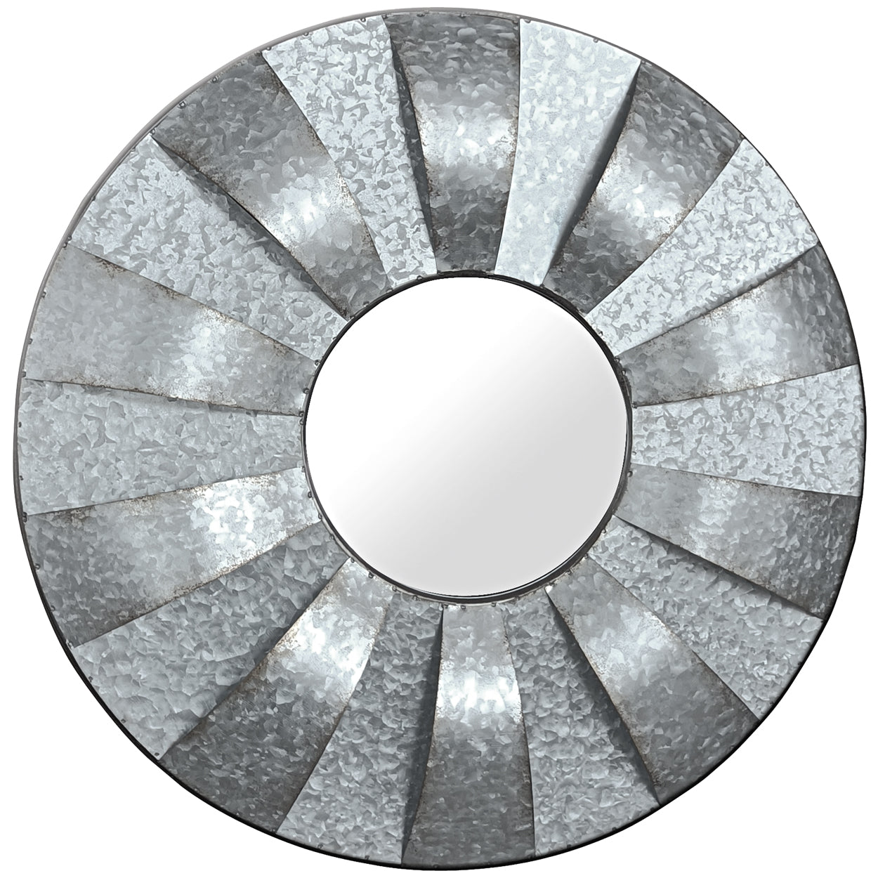 2068075: Metal Wall Art: Galvanized Mirror