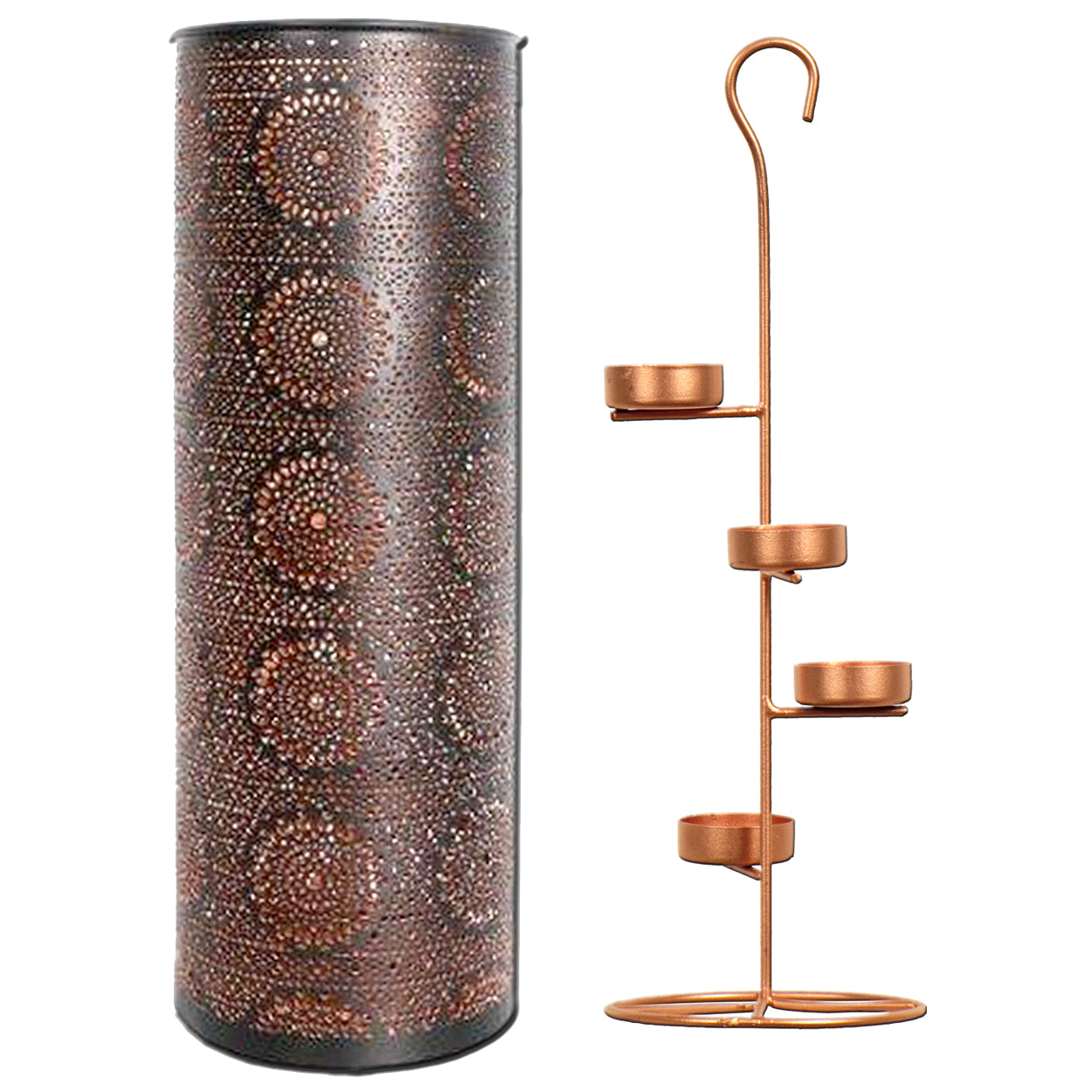 3050040: Copper/Black T-lite Cylinder Holder