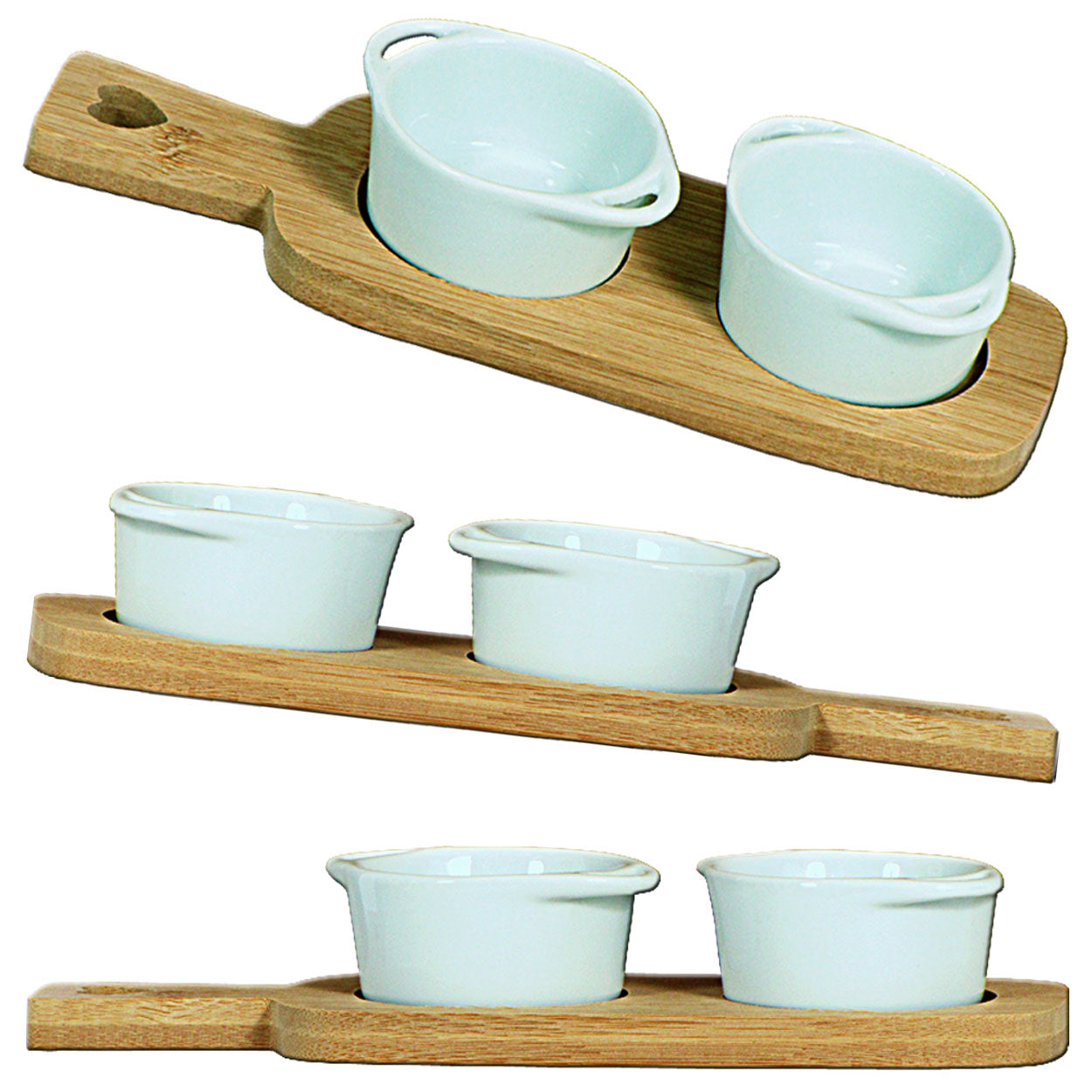 5756464: Bamboo Tray w. Dishes